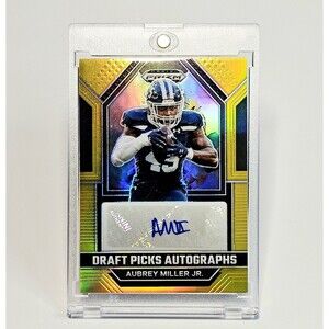 Aubrey Miller Jr. RC AUTO /10 GOLD ICE DRAFT PICKS PANINI 2023 #DPA-AUM NM/M!